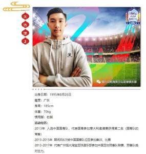 关浩津履历：曾入选过国青，昔日恒大预备队绝对主力