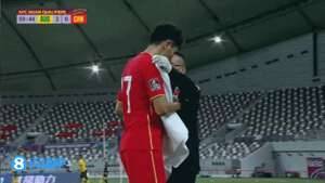 国足vs澳大利亚第60分钟，韦世豪替补登场换下吴兴涵！